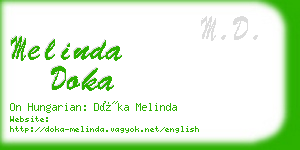 melinda doka business card